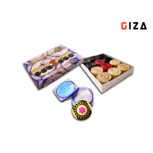 Load image into Gallery viewer, GIZA Tournament Quality Carrommen, Striker & Powder Combo (F4) Pack for Carrom Boards - 2 in 1 Set