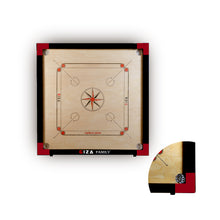 Load image into Gallery viewer, GIZA Family - Premium Carrom Boards for Home - with Coins, Striker & Powder (Red)