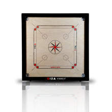 Load image into Gallery viewer, GIZA Family - Premium Carrom Boards for Home - with Coins, Striker & Powder (Black)