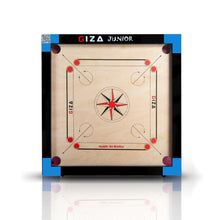 Load image into Gallery viewer, GIZA Junior - Premium Carrom Boards for Children - with Coins, Striker & Powder (Blue)