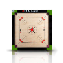 Load image into Gallery viewer, GIZA Junior - Premium Carrom Boards for Children - with Coins, Striker & Powder (Green)