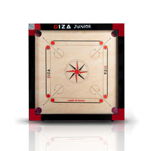 Load image into Gallery viewer, GIZA Junior - Premium Carrom Boards for Children - with Coins, Striker & Powder (Red)