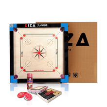 Load image into Gallery viewer, GIZA Junior - Premium Carrom Boards for Children - with Coins, Striker & Powder (Blue)