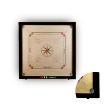 Load image into Gallery viewer, GIZA Family - Premium Carrom Boards for Home - with Coins, Striker &amp; Powder (Black)
