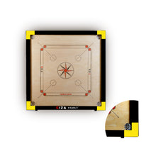 Load image into Gallery viewer, GIZA Family - Premium Carrom Boards for Home - with Coins, Striker &amp; Powder (Yellow)
