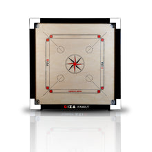 Load image into Gallery viewer, GIZA Family - Premium Carrom Boards for Home - with Coins, Striker &amp; Powder (White)
