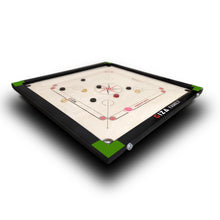 Load image into Gallery viewer, GIZA Family - Premium Carrom Boards for Home - with Coins, Striker &amp; Powder (Green)
