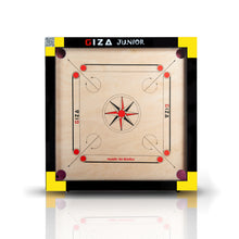 Load image into Gallery viewer, GIZA Junior - Premium Carrom Boards for Children - with Coins, Striker &amp; Powder (Yellow)
