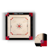 Load image into Gallery viewer, GIZA Junior - Premium Carrom Boards for Children - with Coins, Striker &amp; Powder (Red)
